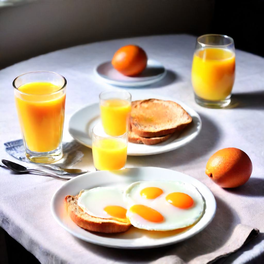 can we drink orange juice with eggs
